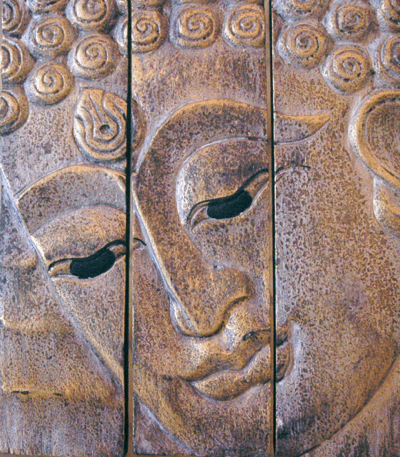 Buddha Wood Carving Portrait