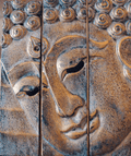 Buddha Wood Carving Portrait