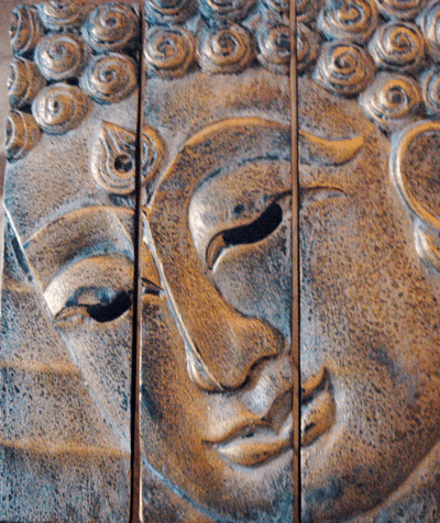 Buddha Wood Carving Portrait