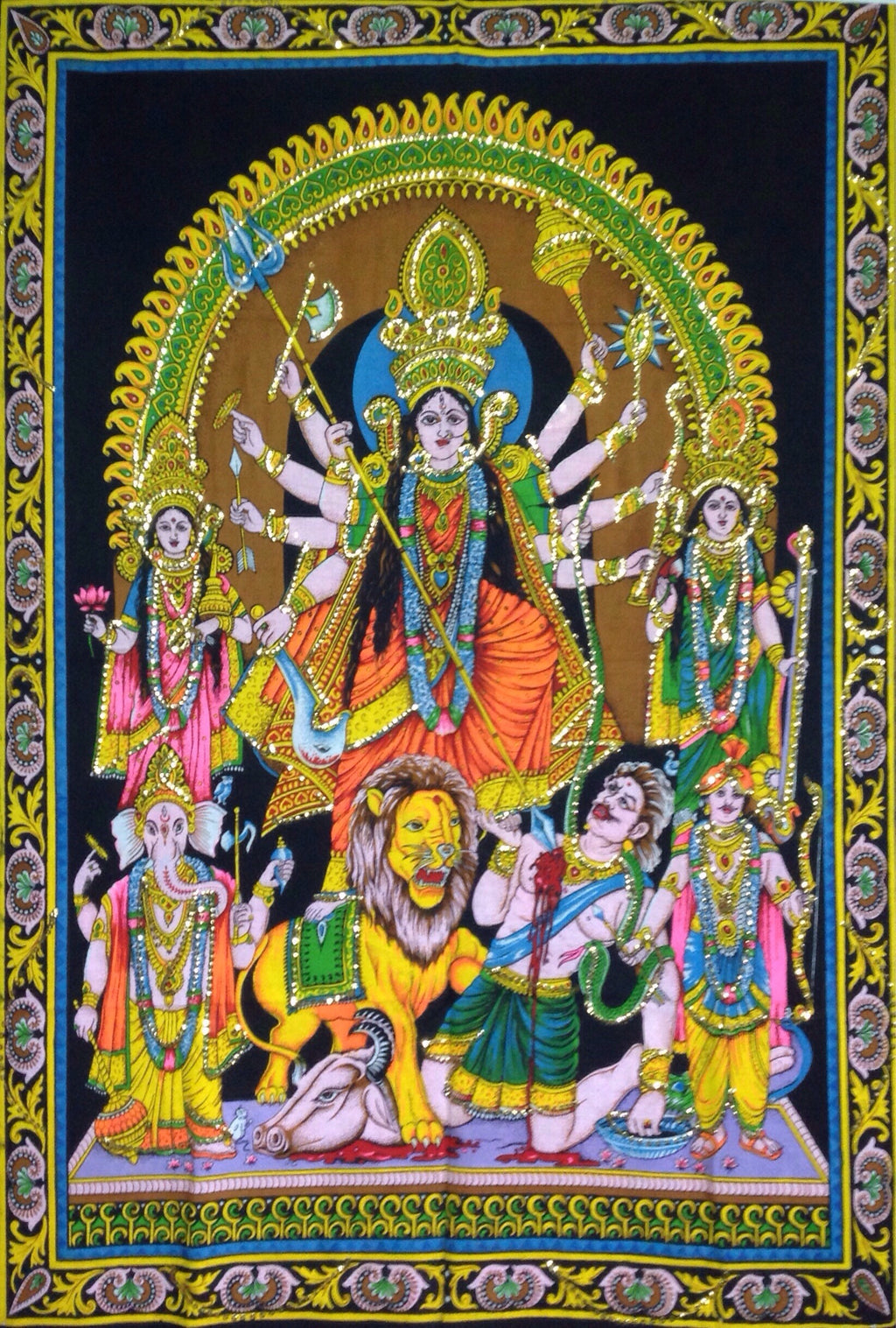Beautiful Wall Hanging Poster of Goddess Durga Mahishasura